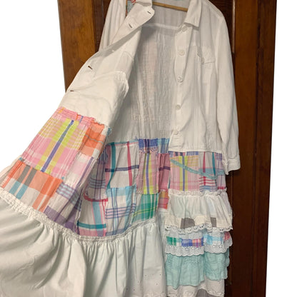 Upcycled Linen Ruffle Duster Jacket by Dee Couture, photo 8