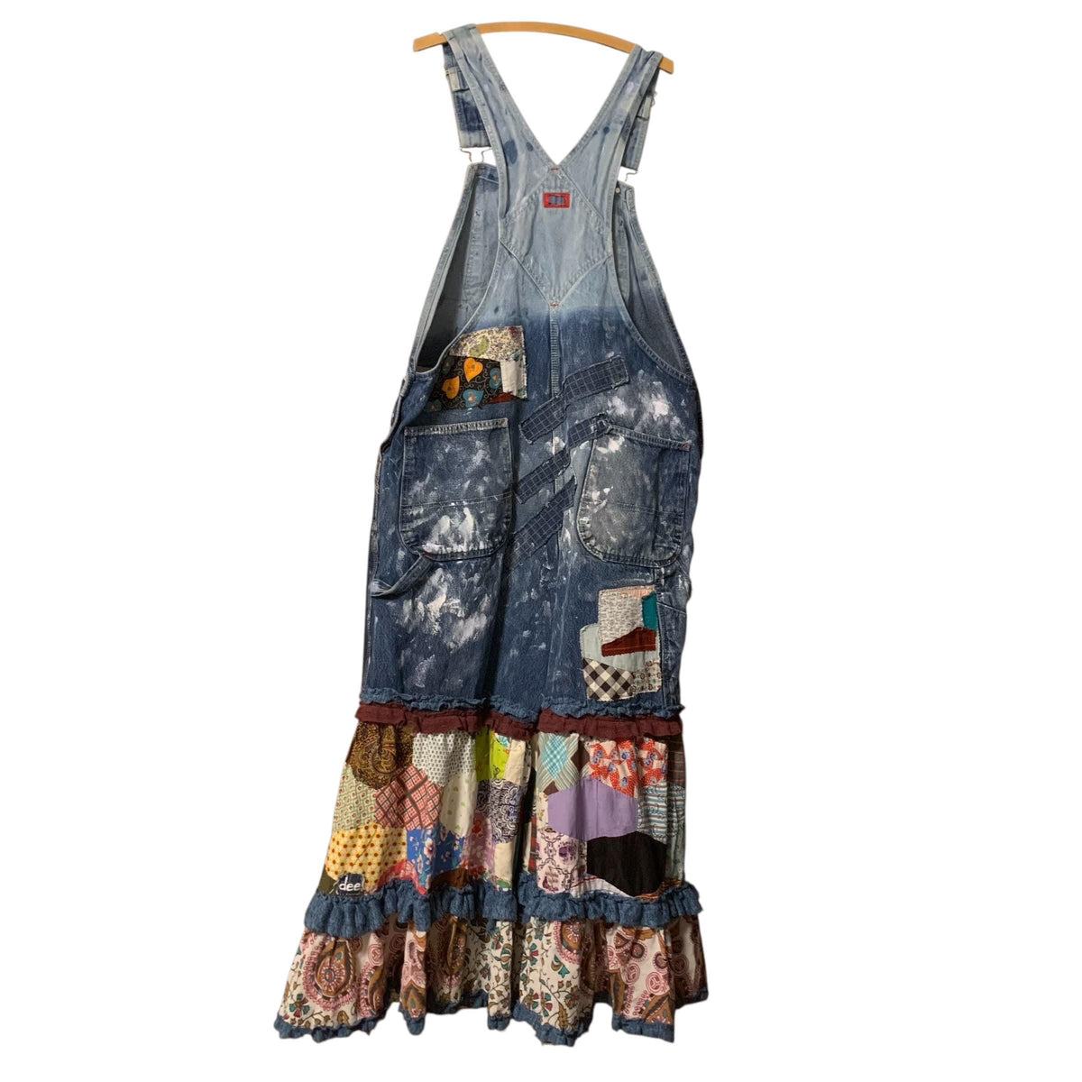 Hand Painted Denim Bib Overalls by Dee Couture, photo 3