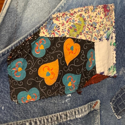 Hand Painted Denim Bib Overalls by Dee Couture, photo 16