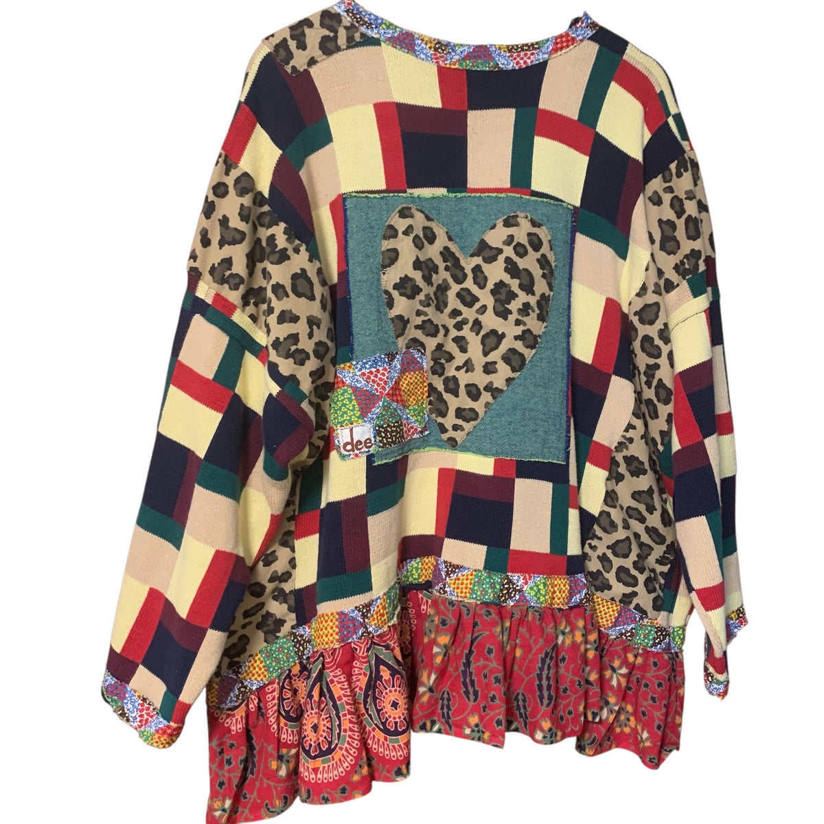 Upcycled Sweater Tunic 2X Plus Size Boho Gypsy Cowgirl