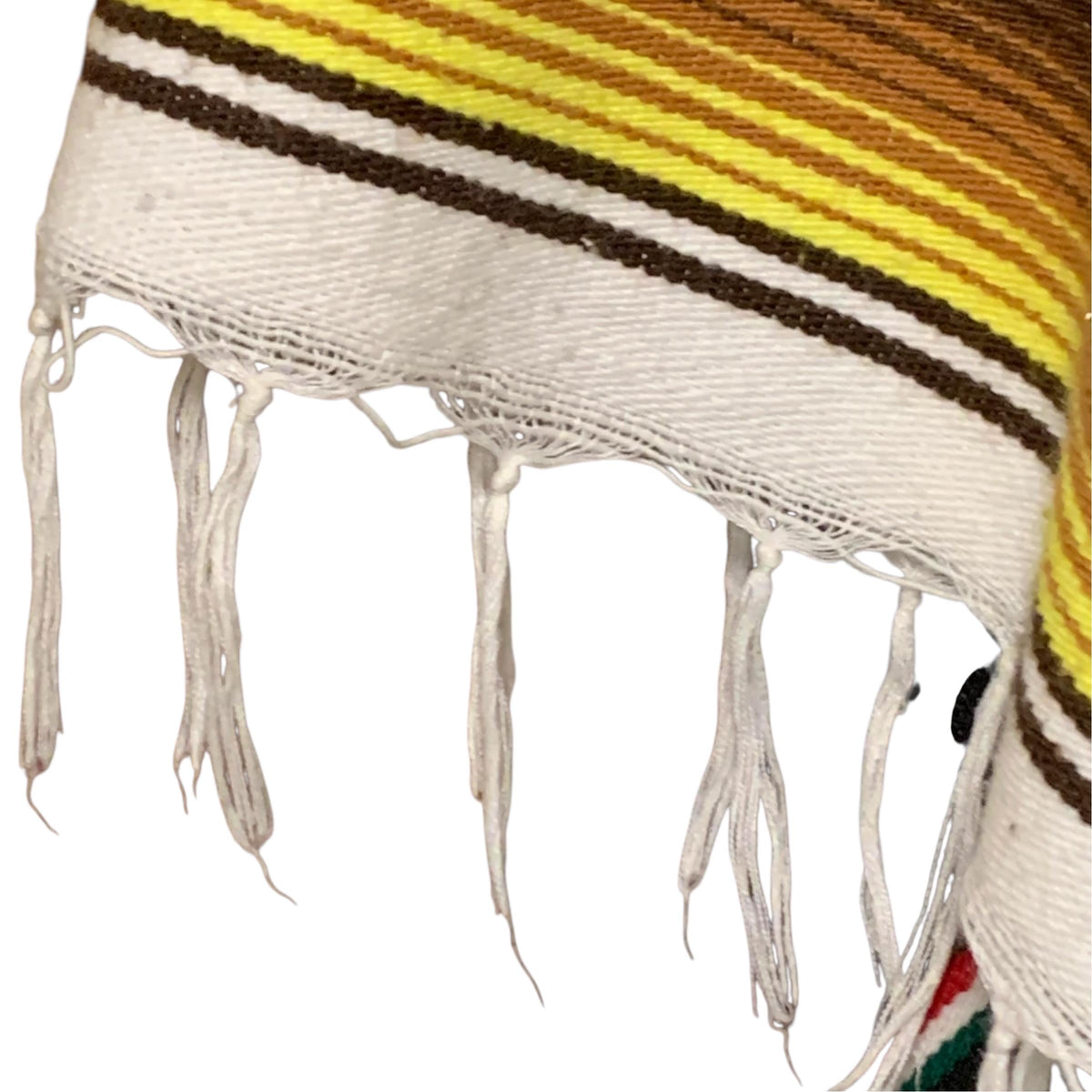 Upcycled Boho Poncho Serape Fringe Plus Size Gypsy Festival