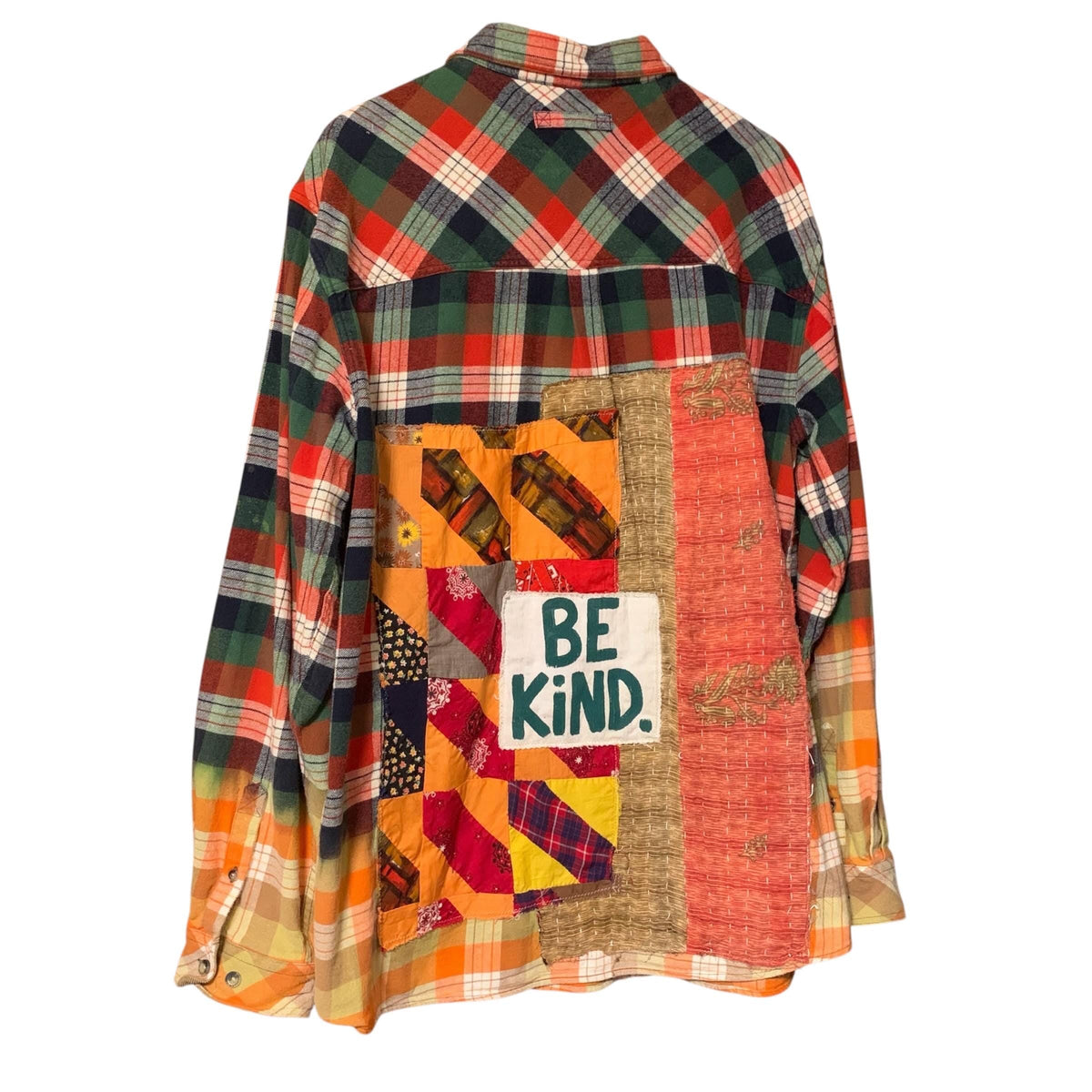 Be Kind Hand Painted Flannel Shacket by Dee Couture