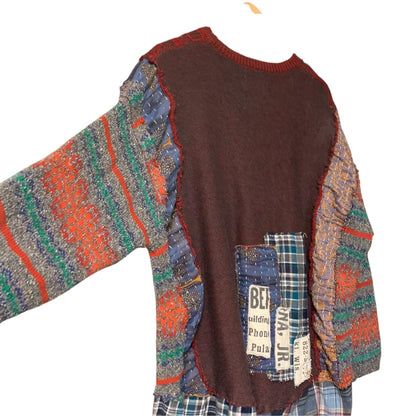 Sweater and Flannel Patchwork Tunic by Dee Couture, photo 3