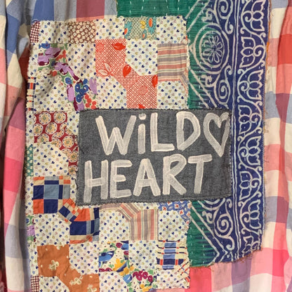 Wild Heart Hand Painted Flannel Shacket by Dee Couture, photo 9