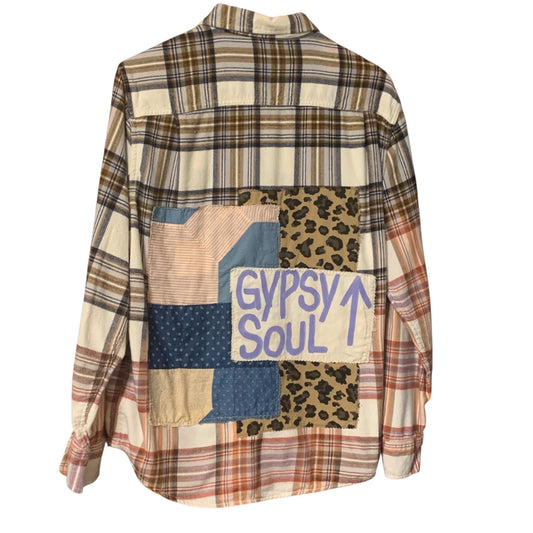 Gypsy Soul Hand Painted Flannel Shacket by Dee Couture, photo 2