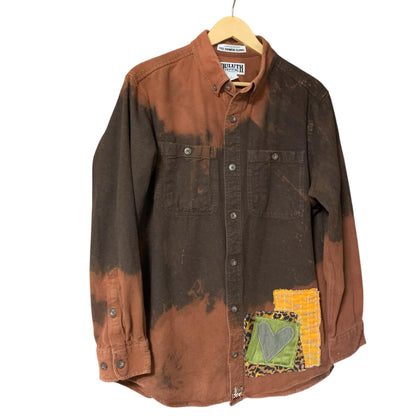 Ombre Bleached Chamois Shacket by Dee Couture, photo 3