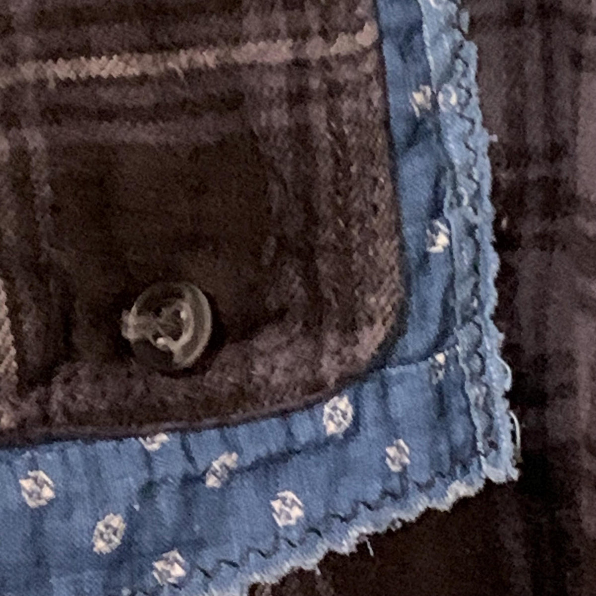 Plaid Flannel Patchwork Poncho by Dee Couture, photo 6