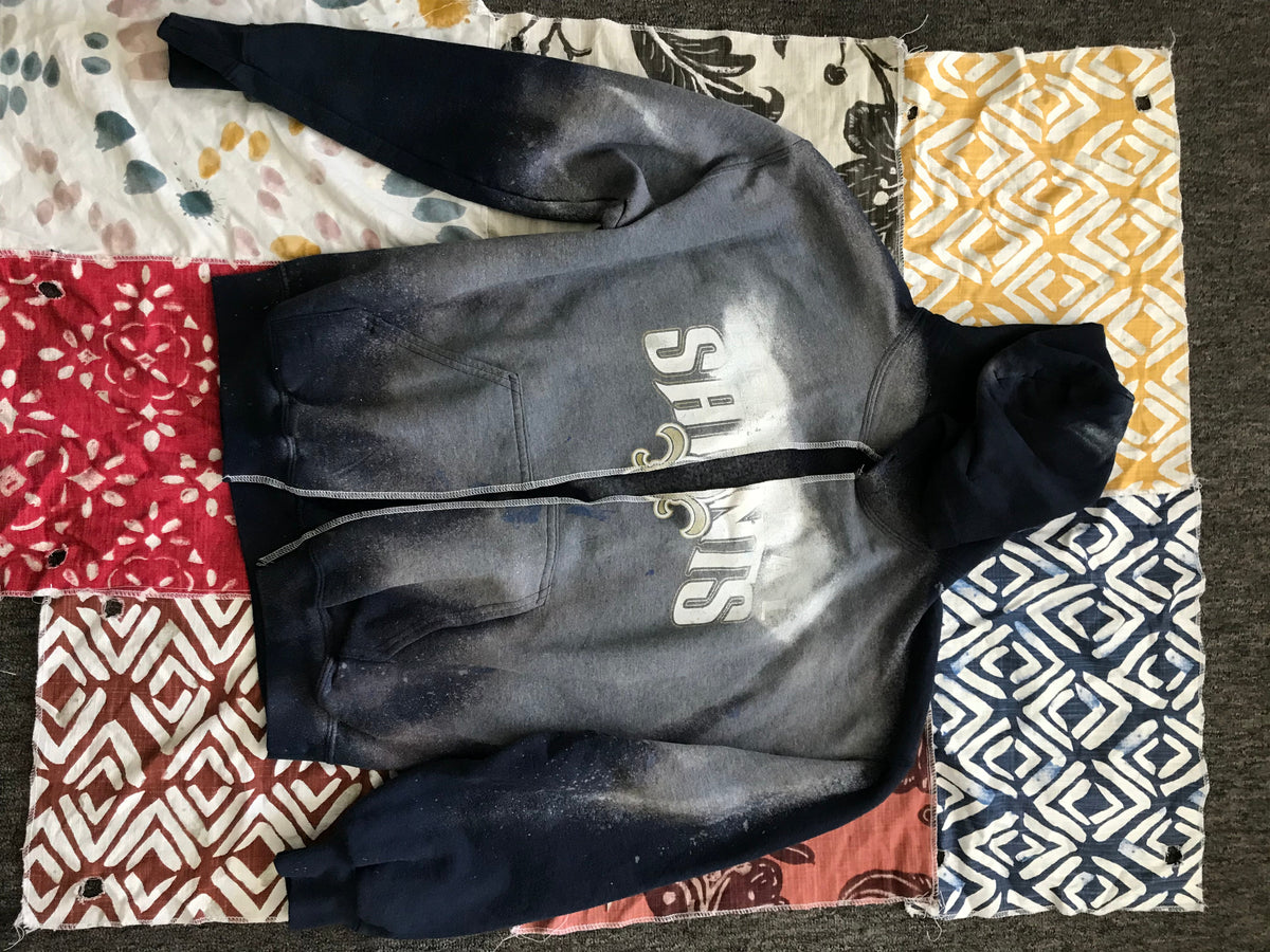 Saint Split Bleached Spray Painted Hoodie by W/Love, photo 2
