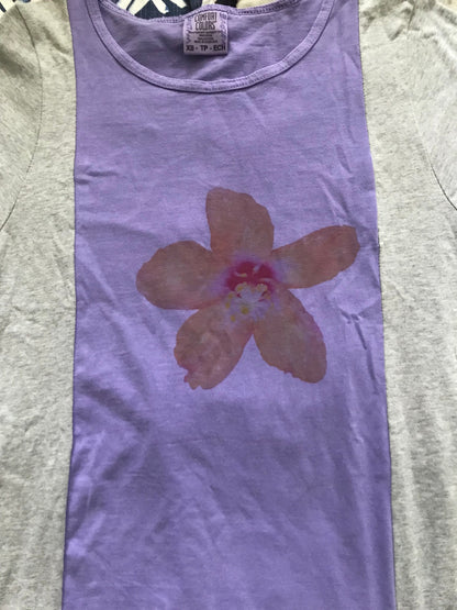 Purple and Gray Starflower Reconstructed Tee by W/Love, photo 3