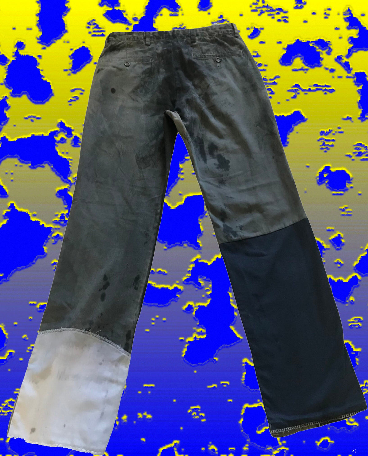Dye Painted Blue Camo Dockers Pants by W/Love, photo 4