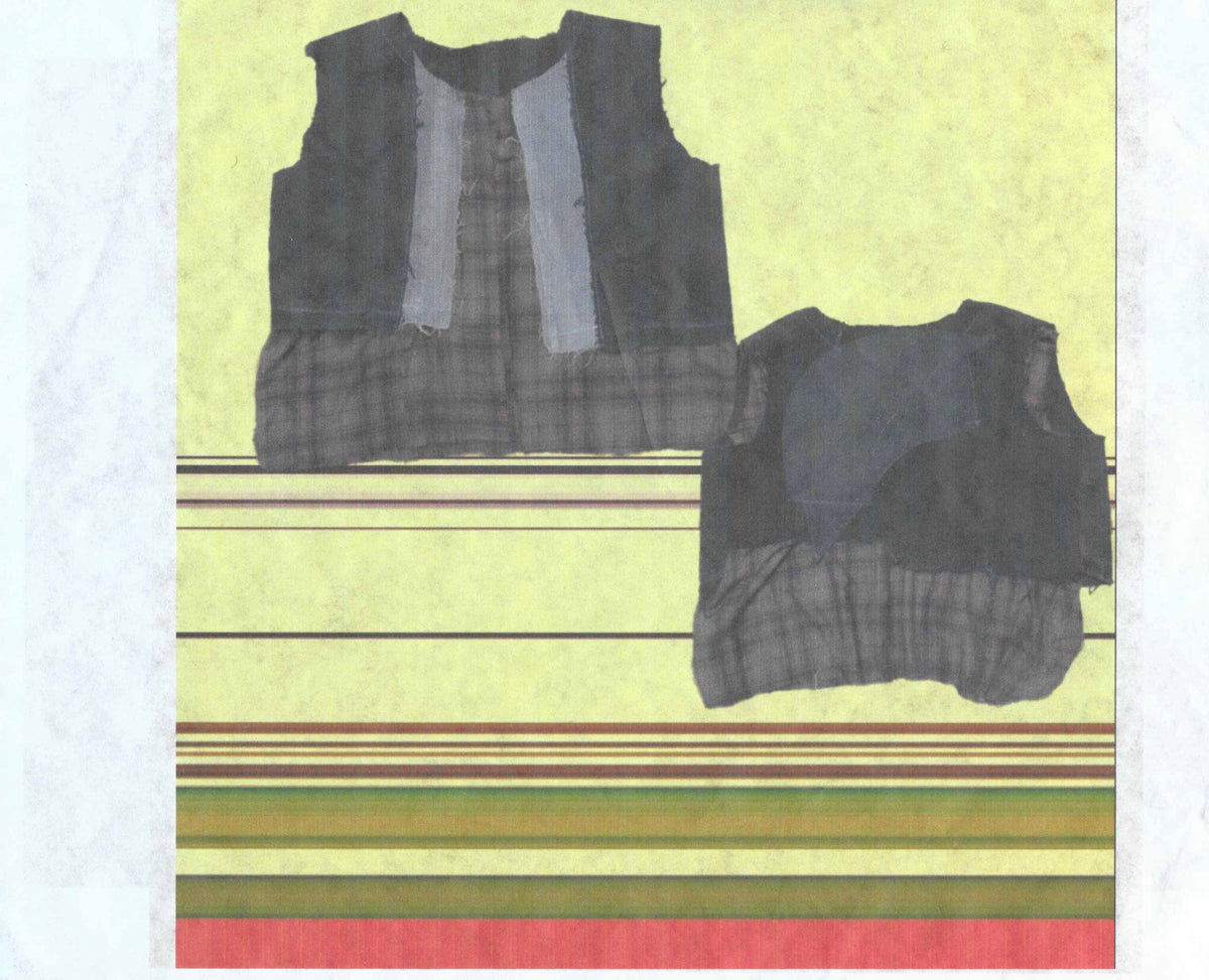 Warrior Reversible Denim and Flannel Vest by W/Love, photo 5