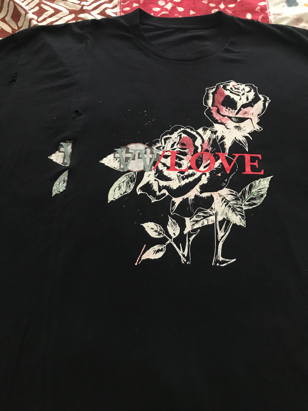 Split Repeat Rose Reconstructed T-Shirt by W/Love, photo 2