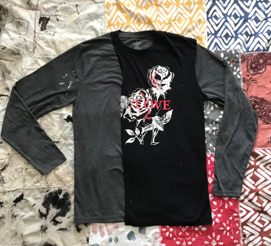 Layered Split Reconstructed Long Sleeve Tee by W/Love