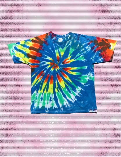 Early 2000s Swirl Tie Dye Patch Tee by W/Love