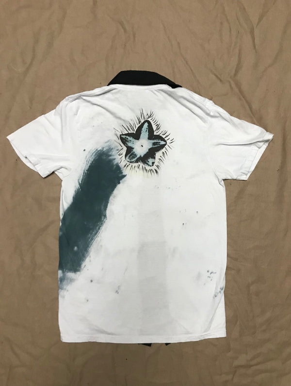 Shining Star Reconstructed Button Up Tee Men's Small