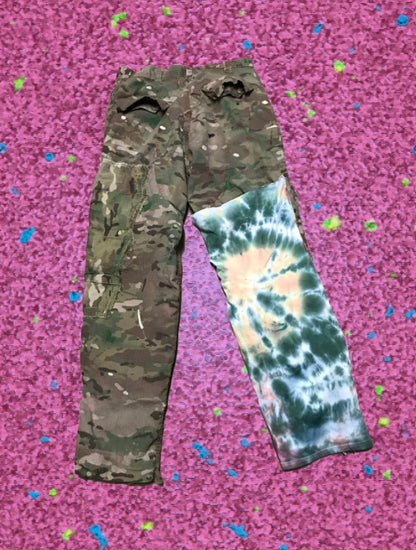 Camo Dyed and Painted Patchwork Pants by W/Love, photo 3