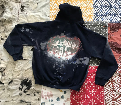 Saint Split Bleached Spray Painted Hoodie by W/Love, photo 4