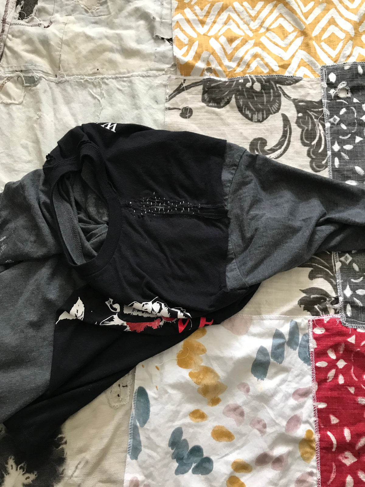 Layered Split Reconstructed Long Sleeve Tee by W/Love, photo 5