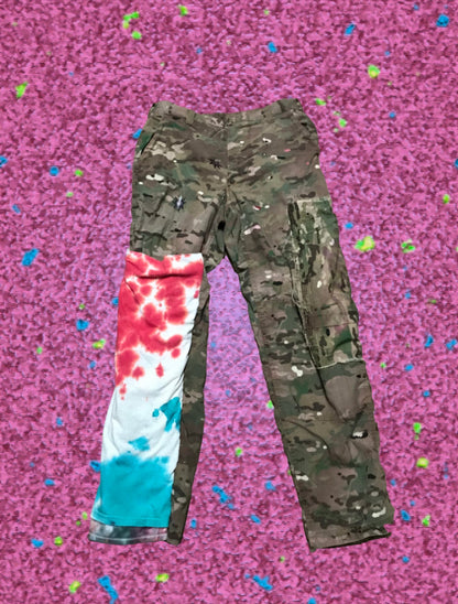 Camo Dyed and Painted Patchwork Pants by W/Love, photo 5