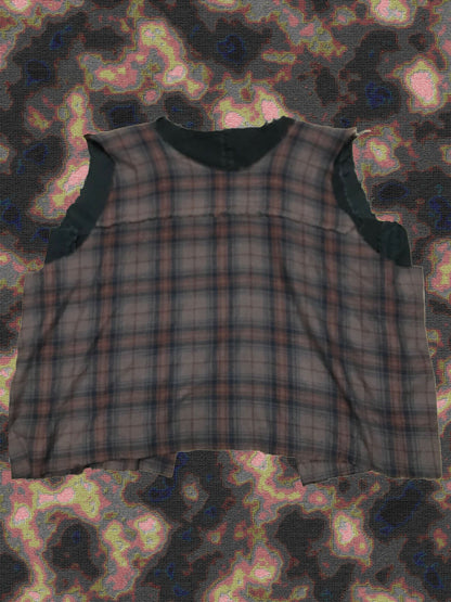 Warrior Reversible Denim and Flannel Vest by W/Love, photo 4