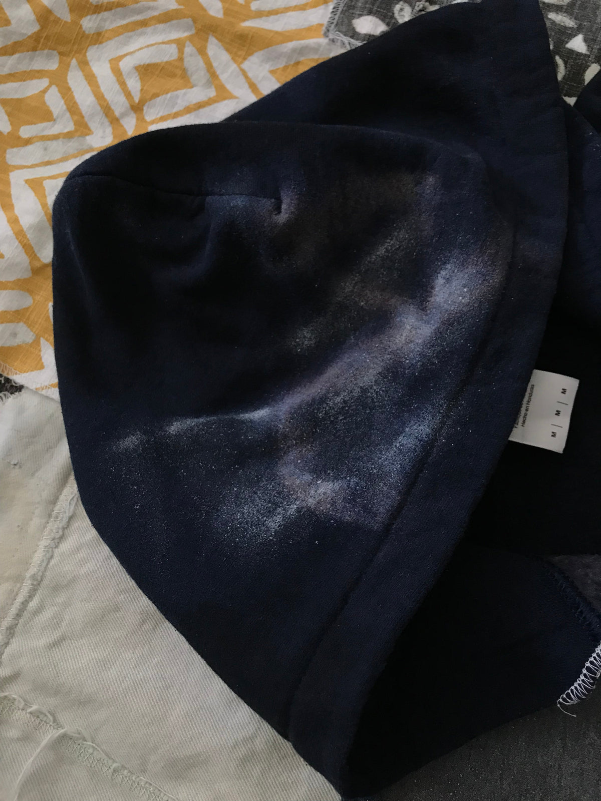 Saint Split Bleached Spray Painted Hoodie by W/Love, photo 6