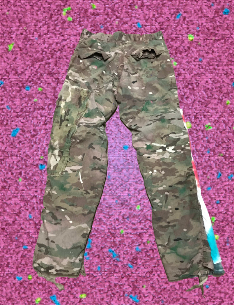 Camo Dyed and Painted Patchwork Pants by W/Love, photo 6