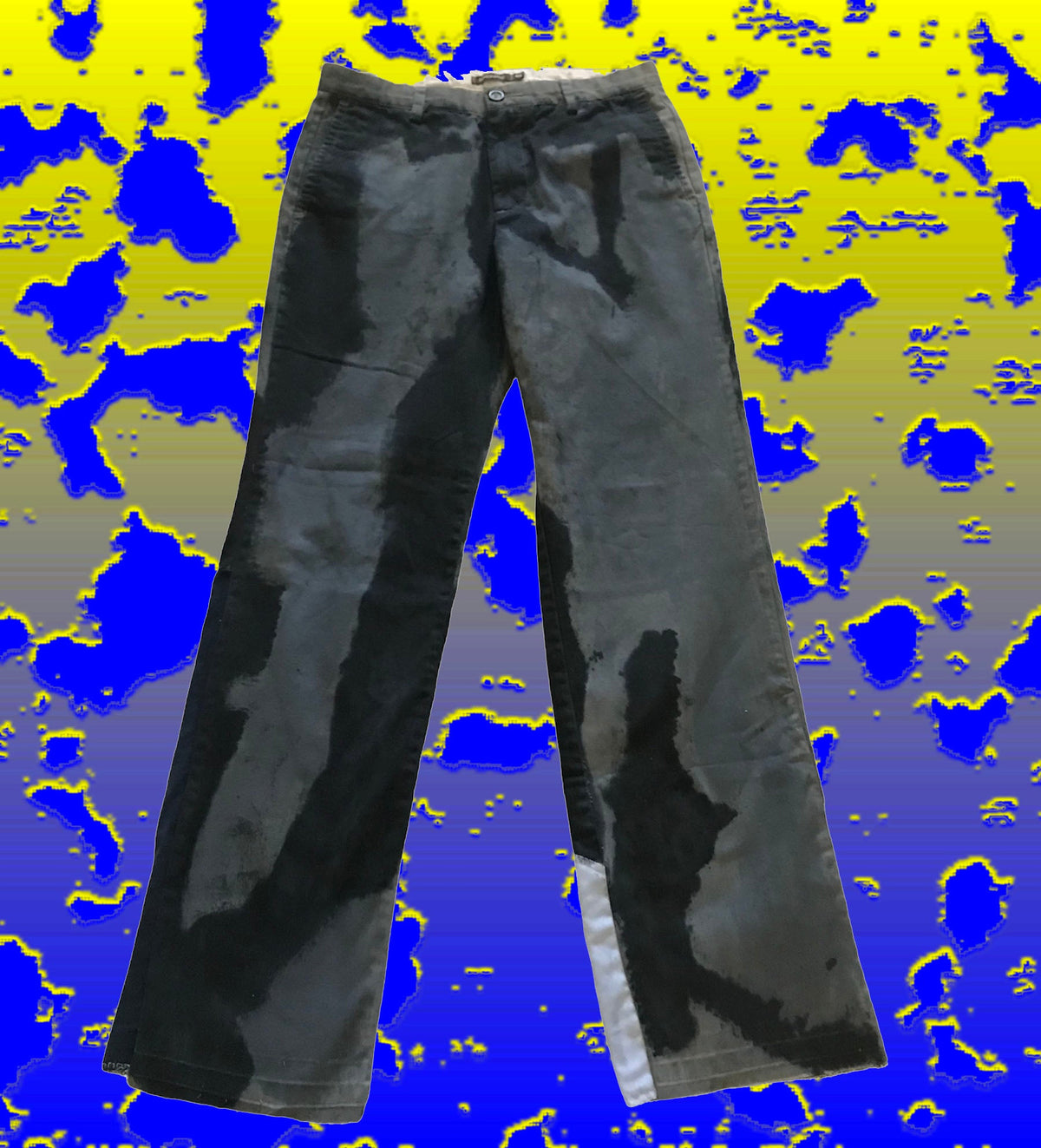 Dye Painted Blue Camo Dockers Pants by W/Love, photo 3
