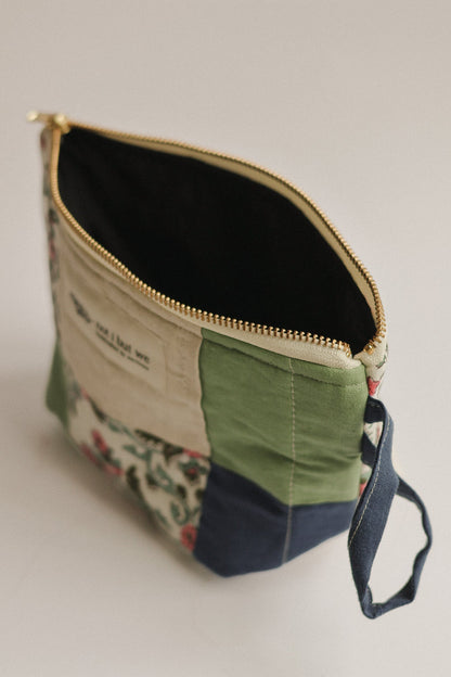 Patchwork Quilted Cosmetic Pouch