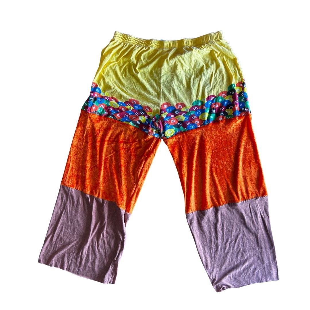 M&Ms Patchwork Pants – Reworked from PJ Bottoms