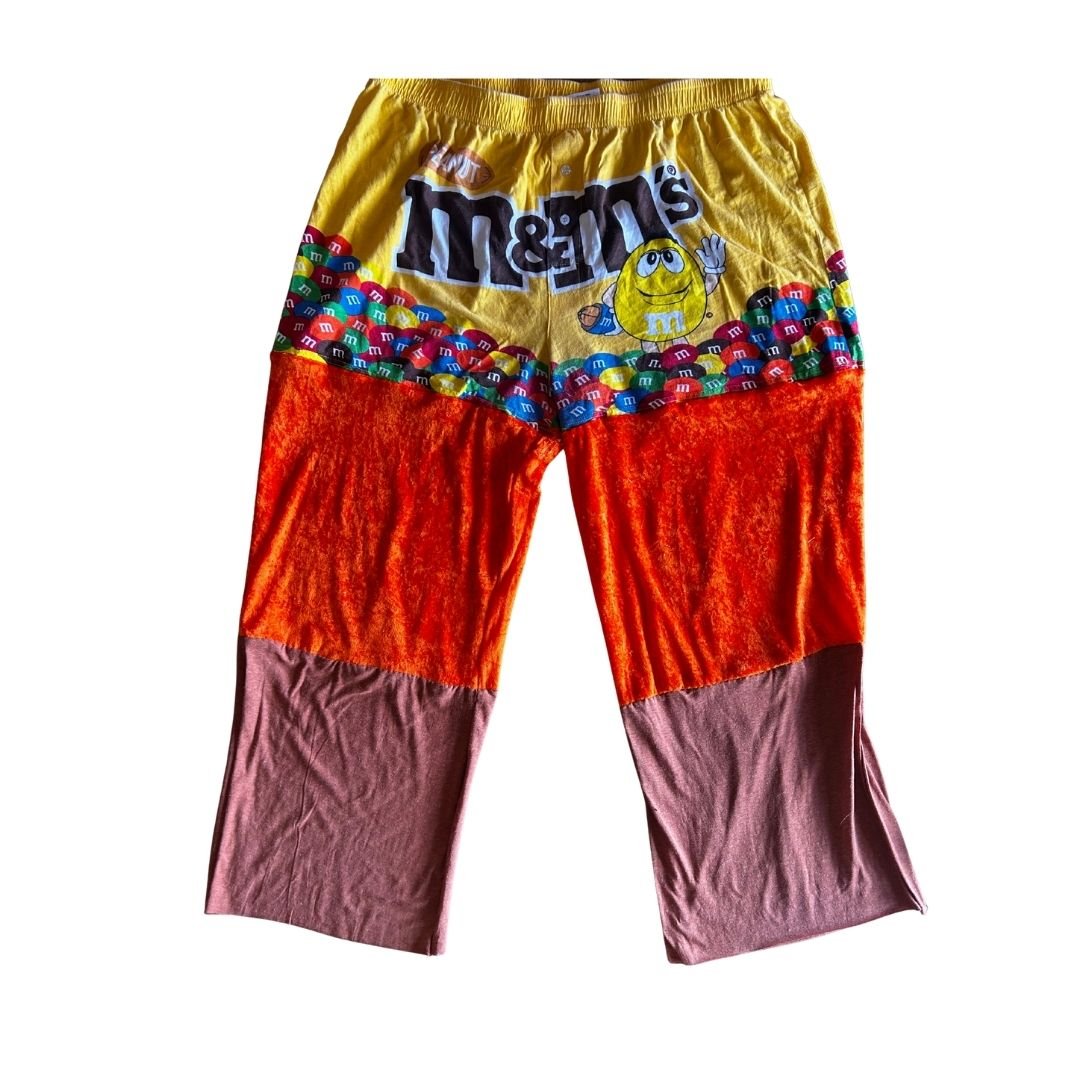 M&Ms Patchwork Pants – Reworked from PJ Bottoms