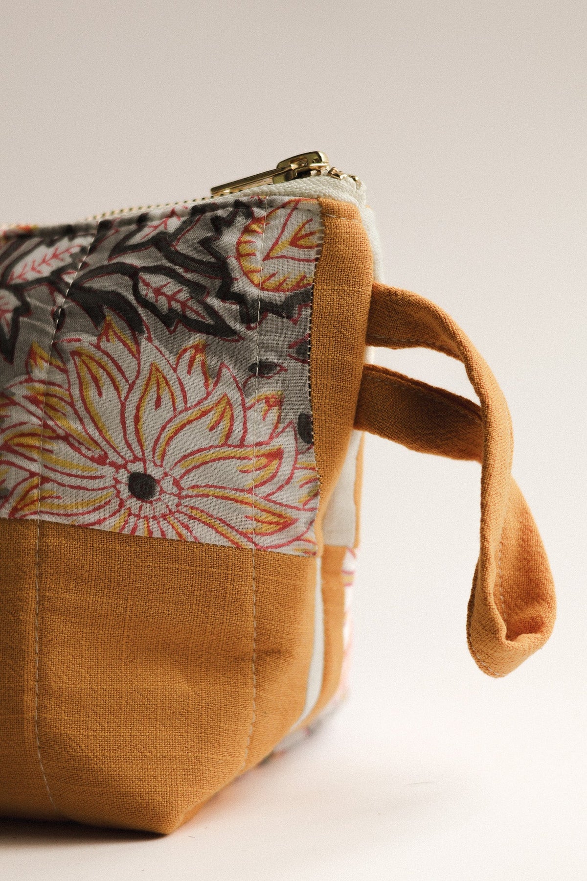 Patchwork Quilted Cosmetic Pouch