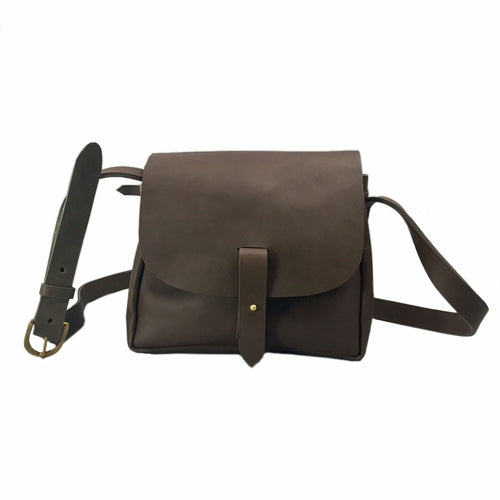 Nubuck Leather Bucket Bag Handcrafted Kenya Upcycled Neutral Everyday Tote