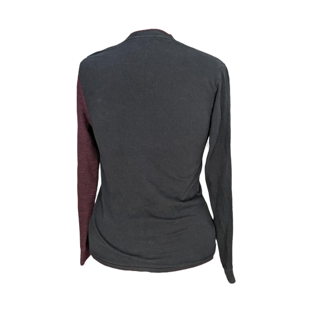 Long sleeve color block shirt