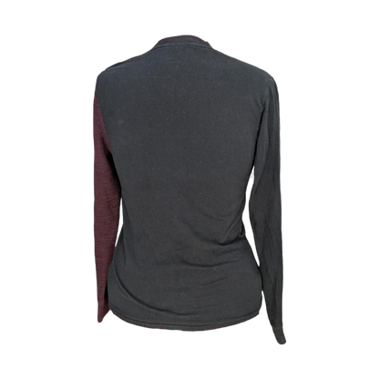 Long sleeve color block shirt