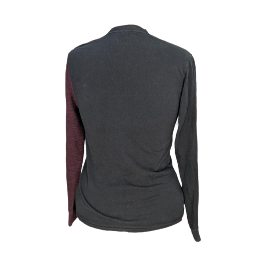 Long sleeve color block shirt