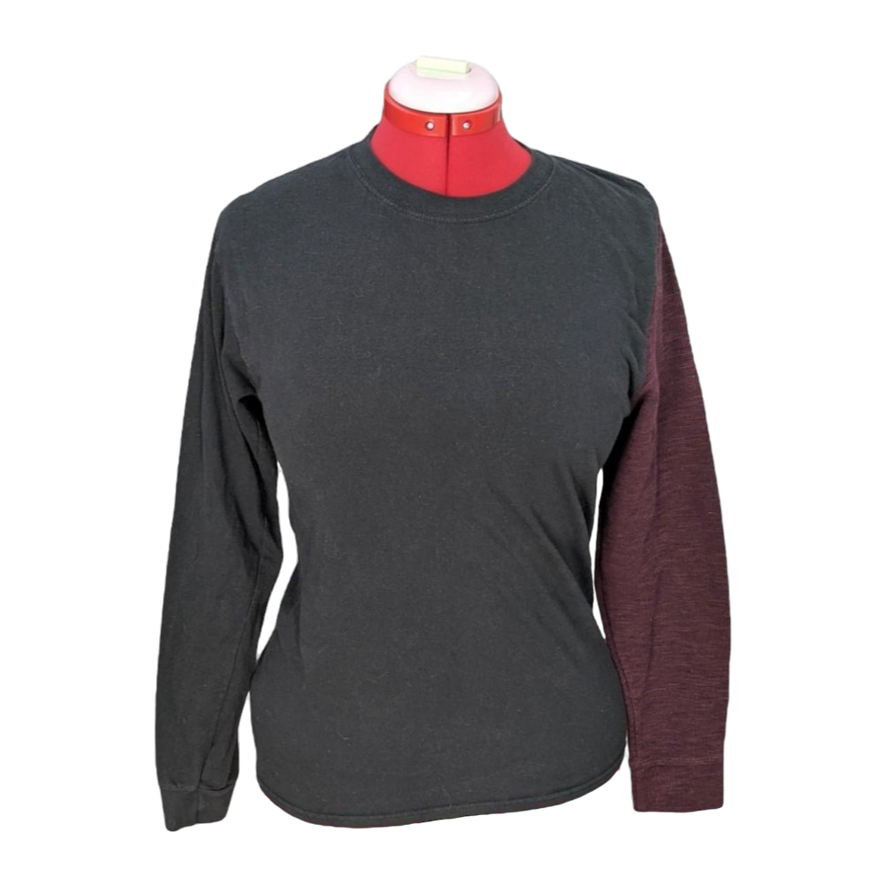 Long sleeve color block shirt