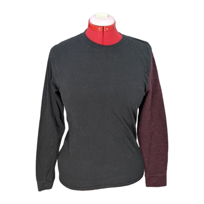 Long sleeve color block shirt