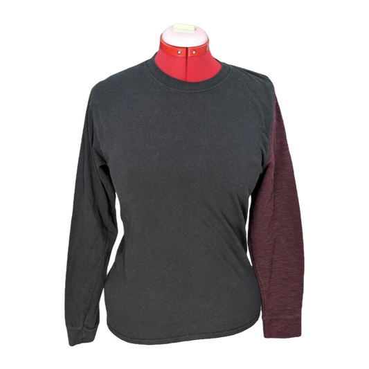 Long sleeve color block shirt
