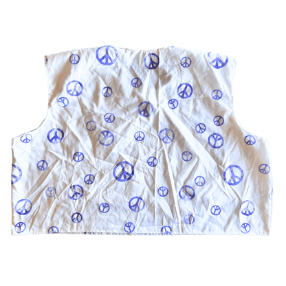 Reworked Peace Sign Lounge Set – Upcycled Bedsheet Crop Top + Shorts | One-of-a-Kind | Handmade in Arizona ☮️ Lazy Day Vibes, Earth-Loving Style – Only 1 Available
