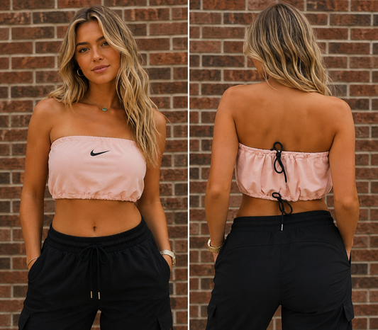 Reworked Adjustable Nike Bandeau Top