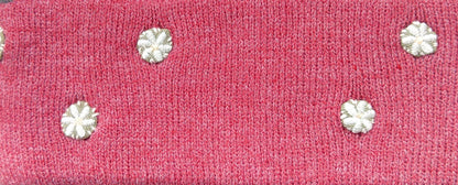 Flowered Red Knit Custom Embroidered Beanie by Rehab Threads, photo 2