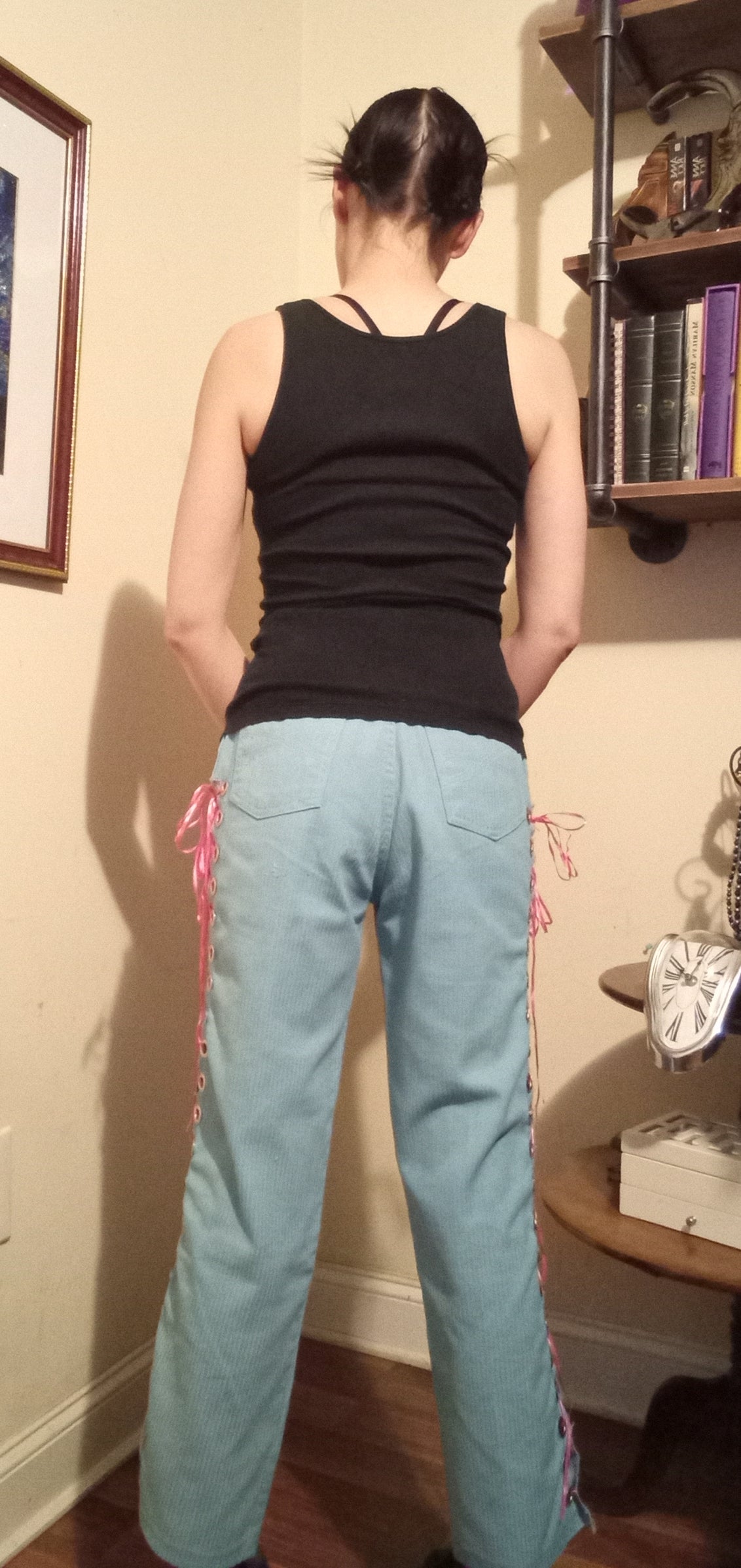 Upcycled Skull XO Lace Up Pants - 27"/27"