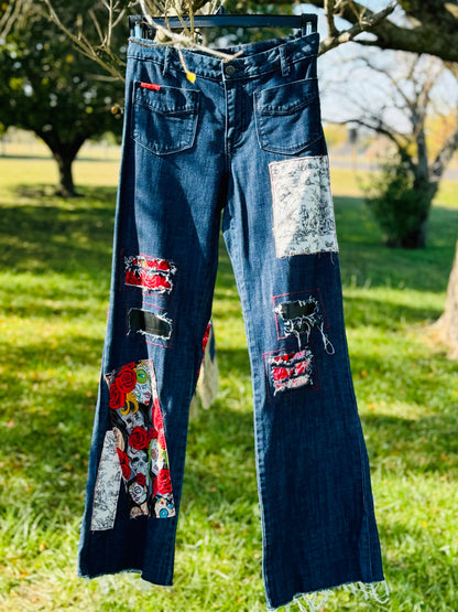 Skulls and Roses Jeans