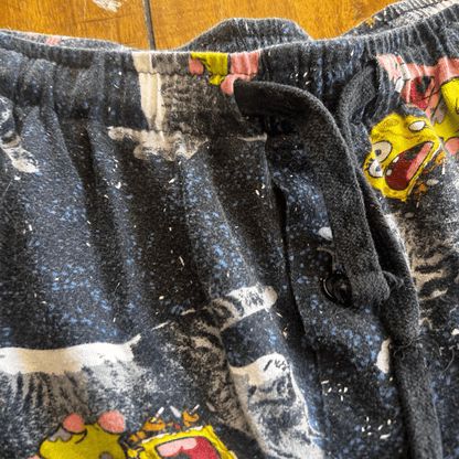 Space Sponge Crop Top & Ruffle Shorts Set – Handmade from Upcycled Pajamas