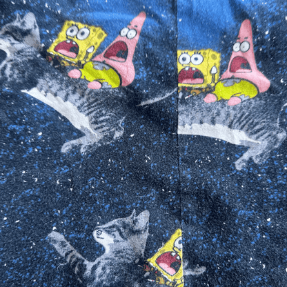 Space Sponge Crop Top & Ruffle Shorts Set – Handmade from Upcycled Pajamas