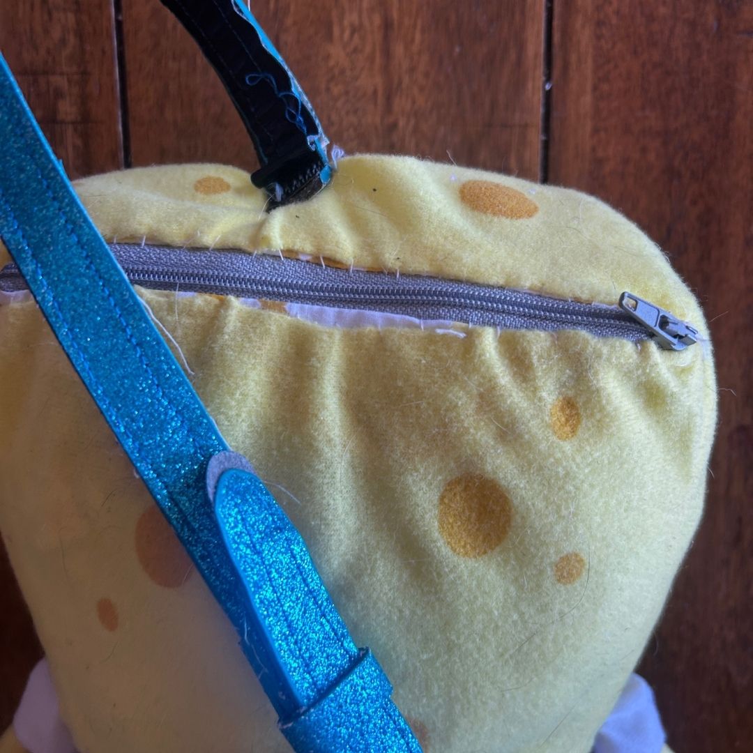 Spongebob Crossbody Fanny Pack – Handmade & Upcycled