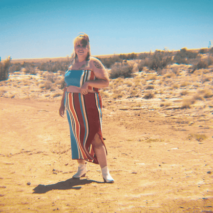 Striped Crochet Tube Top and Maxi Skirt Set by The Modern Alien, photo 5