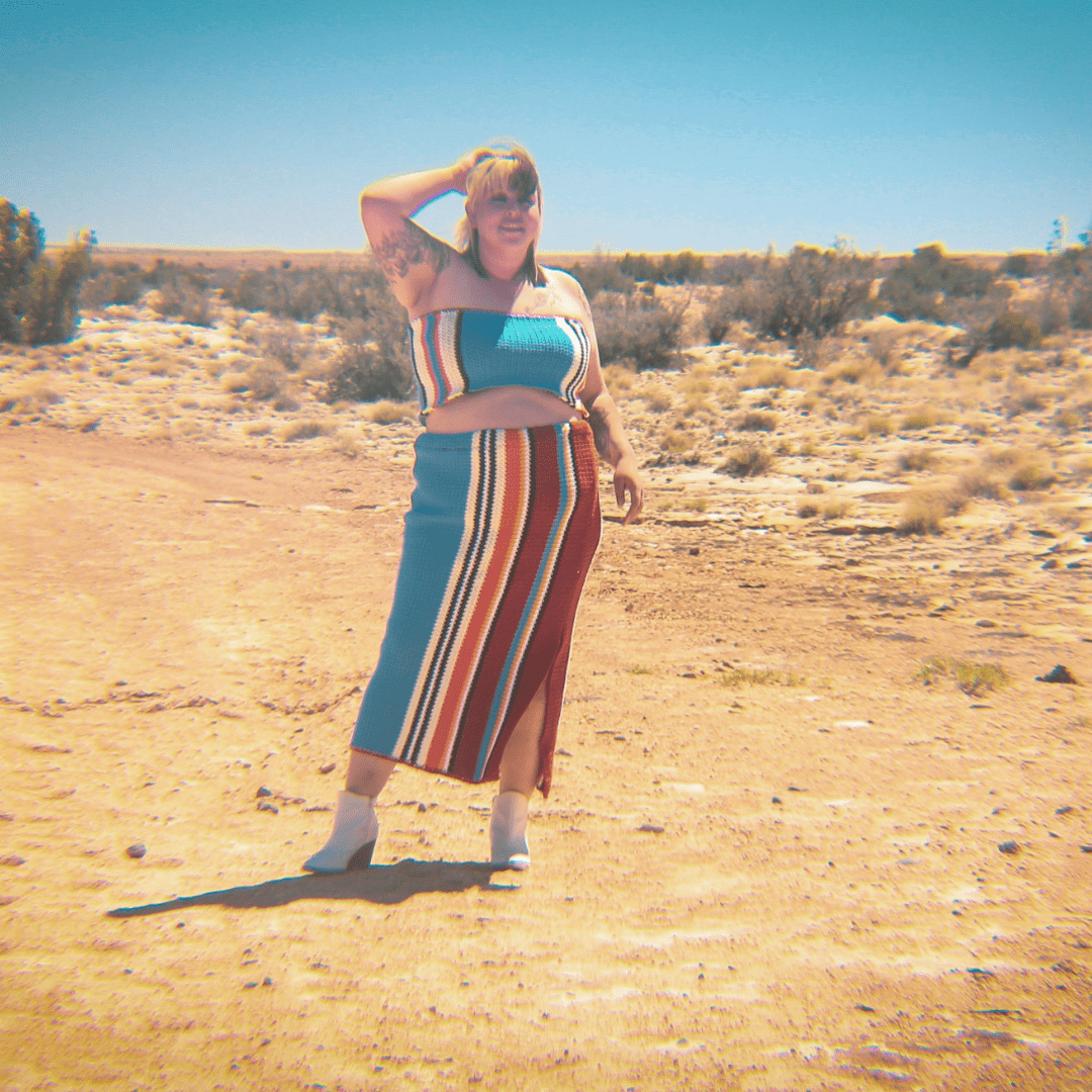 Striped Crochet Tube Top and Maxi Skirt Set by The Modern Alien