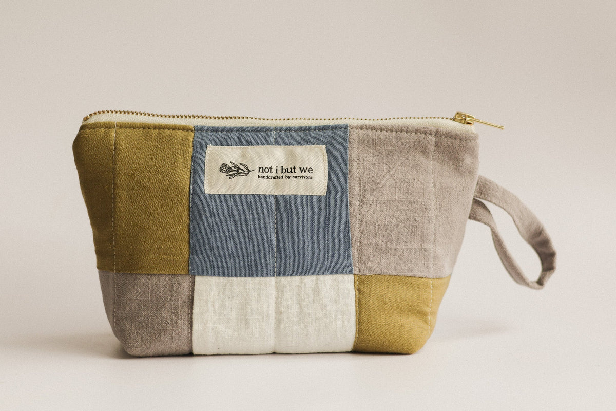 Patchwork Quilted Cosmetic Pouch