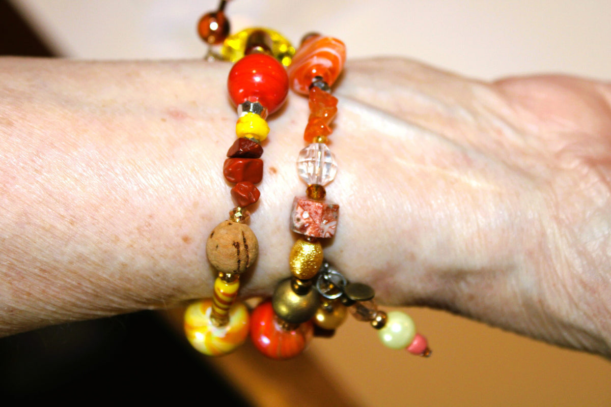 Orange you glad to be tangerine and juicy? Bead Bracelet